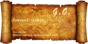Gansel Ozmin névjegykártya